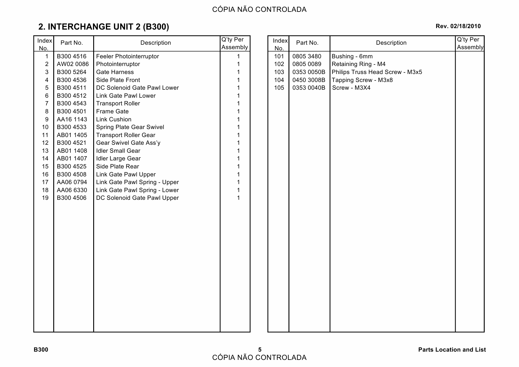 RICOH Options B300 INTERCHANGE-UNIT-TYPE-270 Parts Catalog PDF download-6